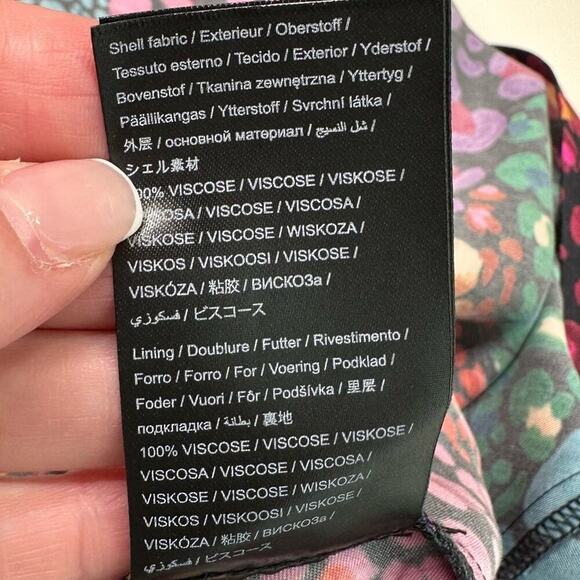 NWT | Farm Rio | Rainbow Hearts Midi Dress | Multi Color | Medium - Picture 12 of 16